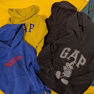 5 GAP Kids Hoodie - Black, Blue, Yellow, Green